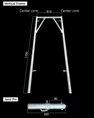 Vertical Frame for Japanese scaffolding